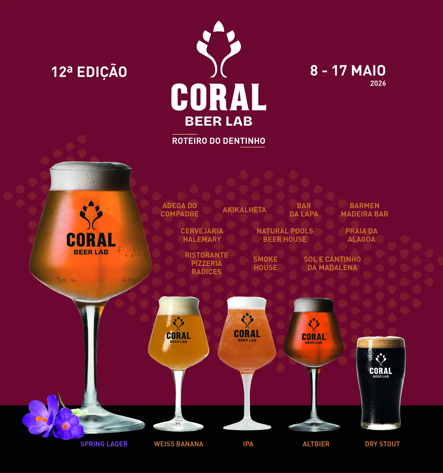 Cartaz do 12.º Roteiro do Dentinho — Coral Beer Lab
